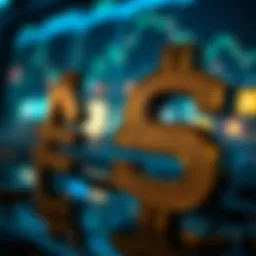 Symbolic representation of currency exchange