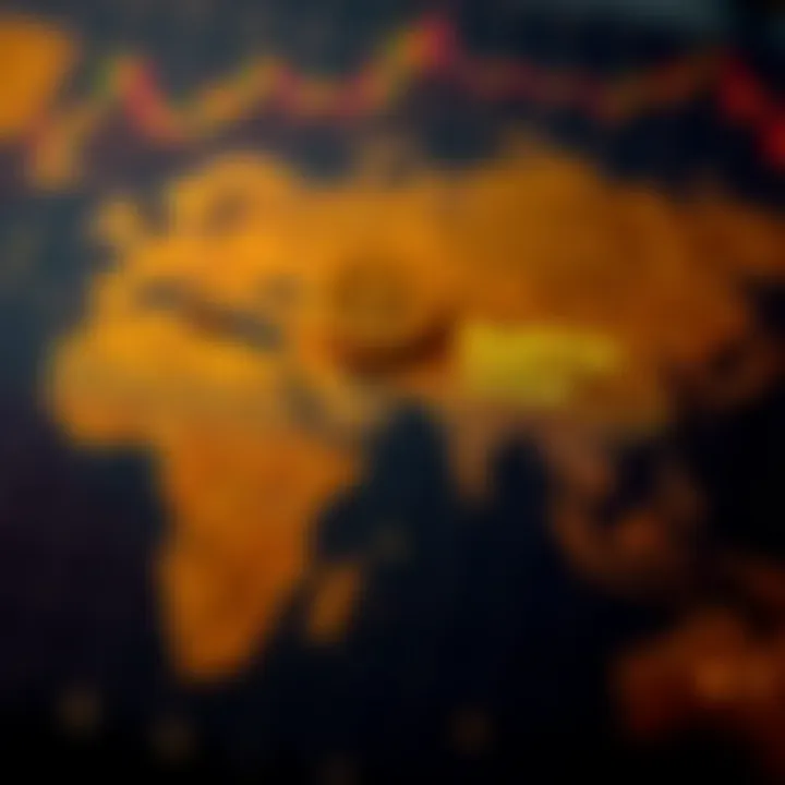 Map showing regional variations in gold prices