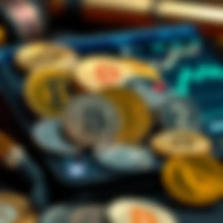 Diverse Cryptocurrency Portfolio A digital wallet displaying various cryptocurrencies