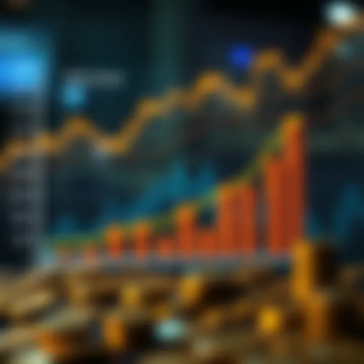 Graph illustrating the growth of staking assets over time