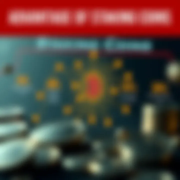 Infographic detailing the advantages of various staking coins