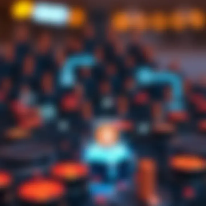 Diagram of blockchain interactions between NFTs and cryptocurrency