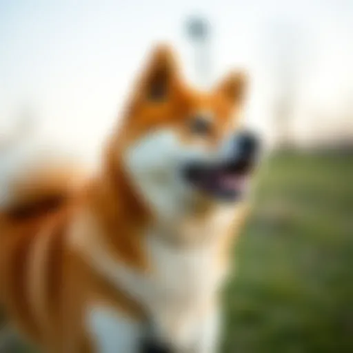 Shiba Inu Cryptocurrency Logo Visual representation of Shiba Inu cryptocurrency logo