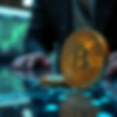 Secure transaction illustration for cryptocurrency