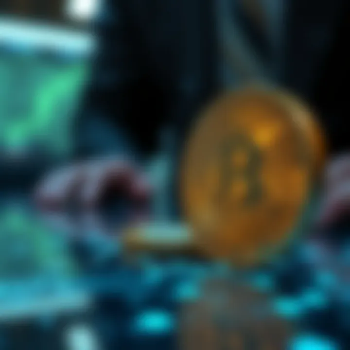 Secure transaction illustration for cryptocurrency