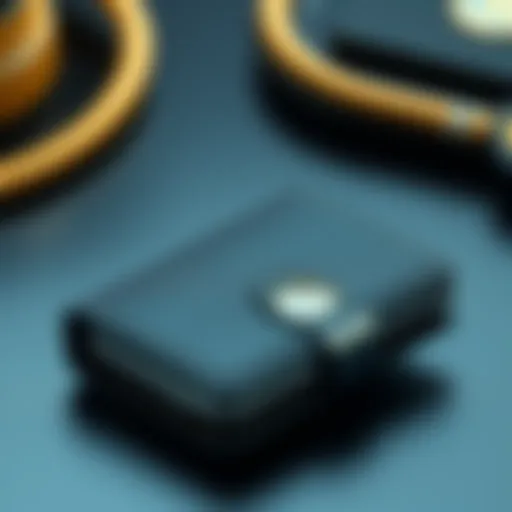 Sleek Design of Coin Box Wallet An elegant coin box wallet showcasing its sleek design.