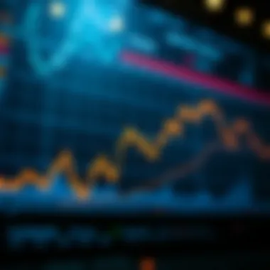 Cryptocurrency Market Trends A futuristic chart depicting cryptocurrency market trends