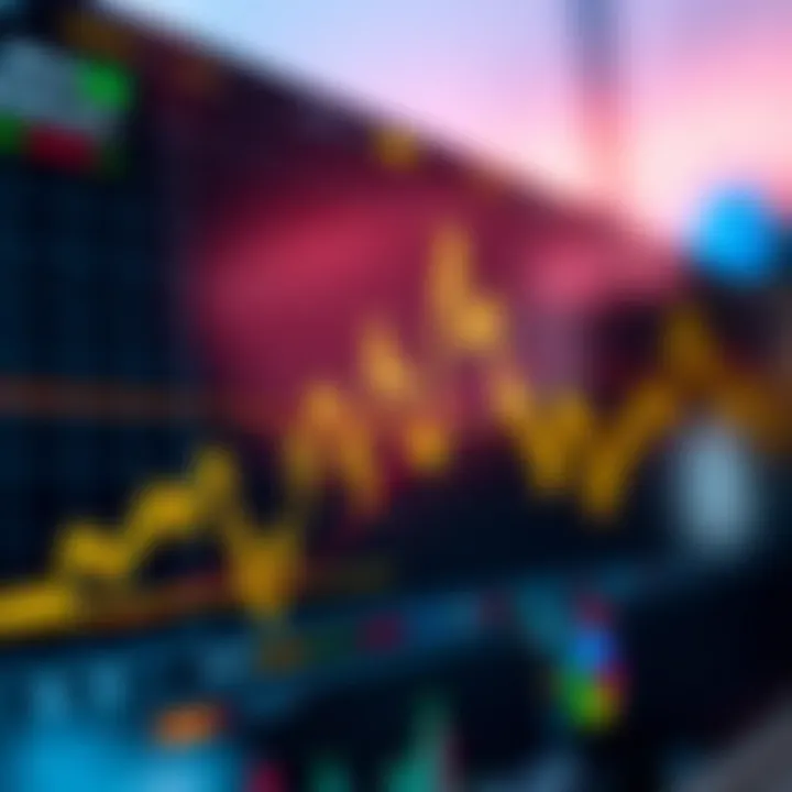 Graph depicting market dynamics in cryptocurrency trading