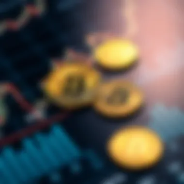 An analytical chart comparing different cryptocurrencies and their market performance