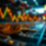 A visual representation of cryptocurrency market fluctuations