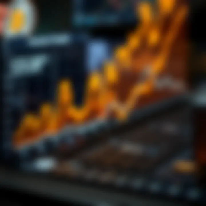 Graph illustrating market trends in cryptocurrency exchanges