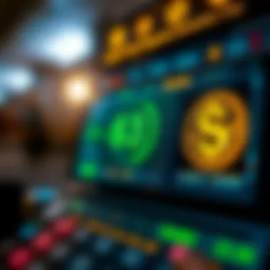 User interface of a cryptocurrency dollar converter tool