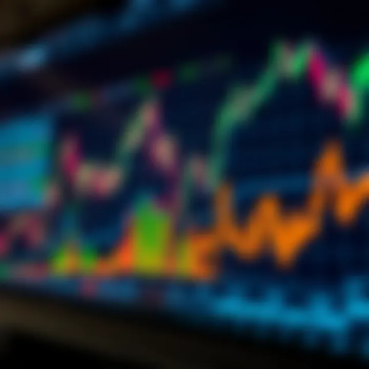 Volatile cryptocurrency market trends displayed on a chart