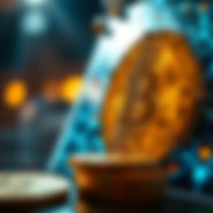 Visual representation of blockchain technology