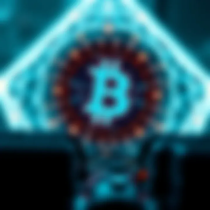 A futuristic representation of blockchain technology powering NFTs