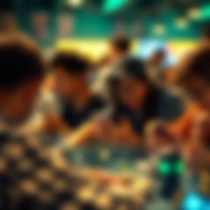 A vibrant community engaging with digital collectibles