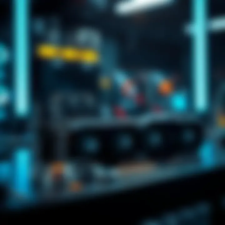 An artistic representation of future trends in GPU mining technology.