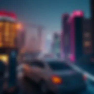 Conceptual rendering of blockchain integrations within urban infrastructure