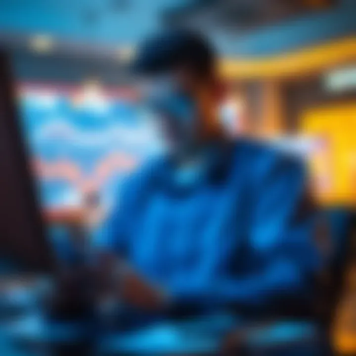 Investor analyzing cryptocurrency trends