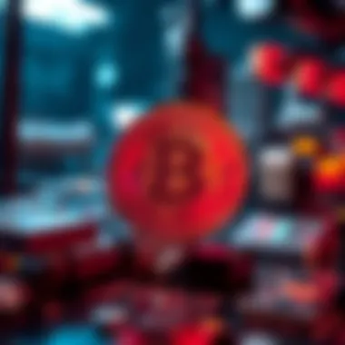 The Tech Behind Bitcoin An abstract representation of technological infrastructure supporting Bitcoin.