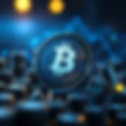 Visual representation of blockchain technology powering Bitmoney Coin