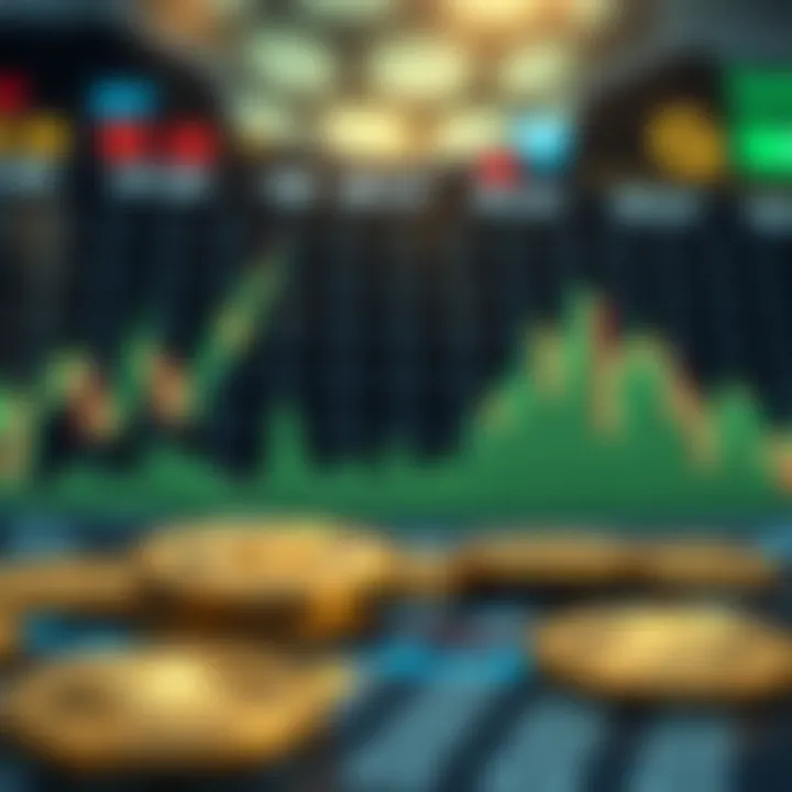 Visual representation of cryptocurrency trading volume