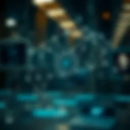 Visual representation of blockchain technology