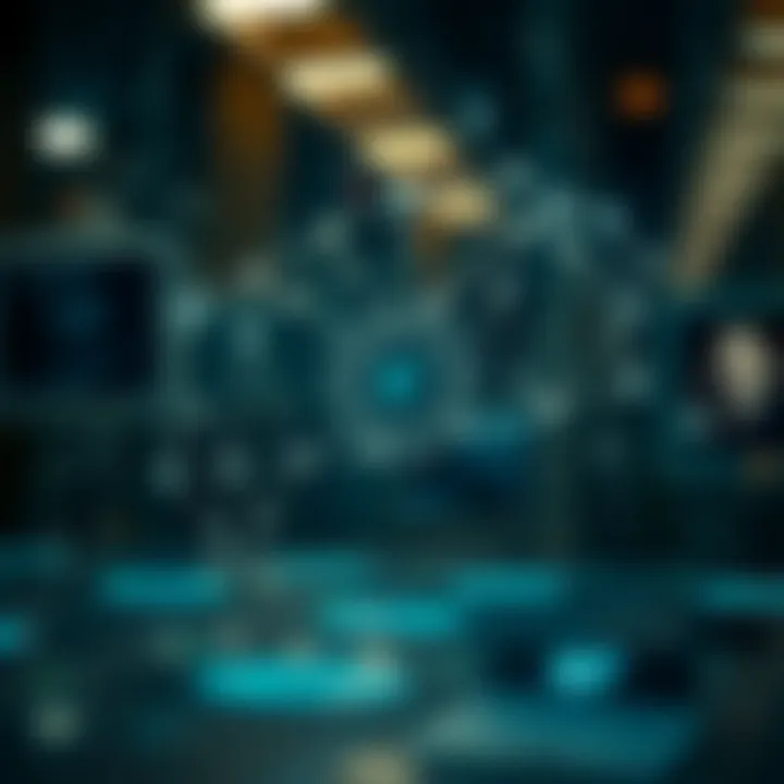 Visual representation of blockchain technology