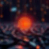 Blockchain Technology Revolution A digital illustration of blockchain technology revolutionizing fee-less transactions