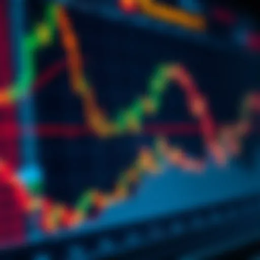 Visual representation of cryptocurrency trading graph