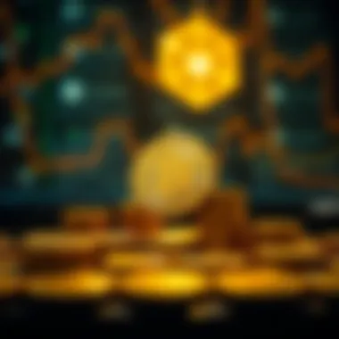 Visual representation of staking rewards and blockchain dynamics.