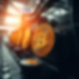 Conceptual visualization of cryptocurrency mining