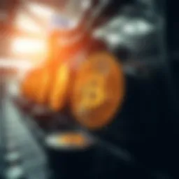 Conceptual visualization of cryptocurrency mining