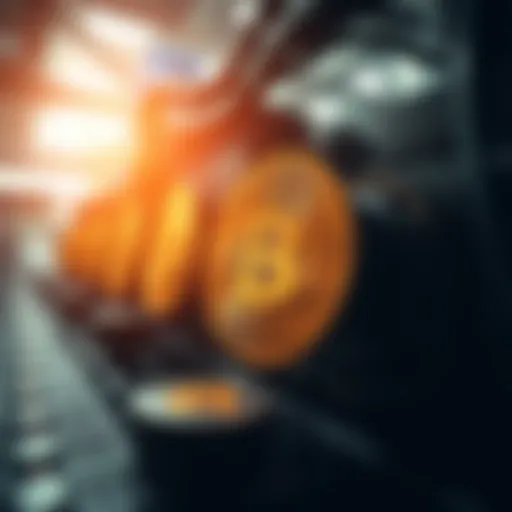 Cryptocurrency Mining Concept Conceptual visualization of cryptocurrency mining