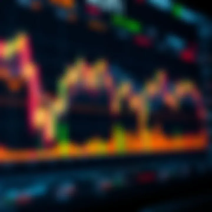 A dynamic chart illustrating cryptocurrency market trends