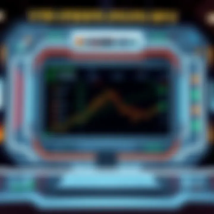 A futuristic interface showcasing trading options