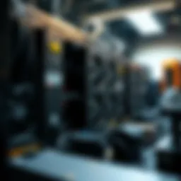 Crypto miner's equipment showcasing advanced technology