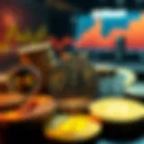 Visual representation of trending cryptocurrencies