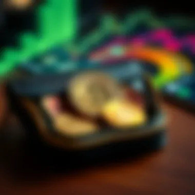 A digital wallet showcasing coins designated for philanthropic efforts