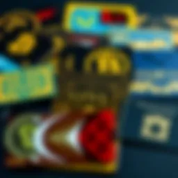 A collection of various crypto cards showcasing unique designs