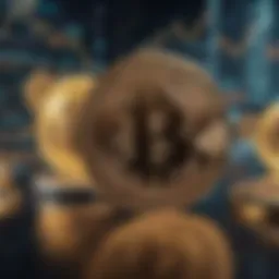 A bustling cryptocurrency exchange platform interface showcasing various trading pairs and market data.