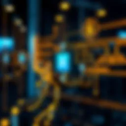 Visual representation of blockchain data flow.