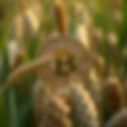 Conceptual representation of Wheat Coin in agricultural context