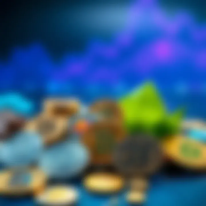 Illustration of diverse cryptocurrency assets available on Gemini