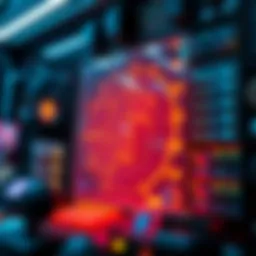 A vibrant digital artwork representing unique NFT art