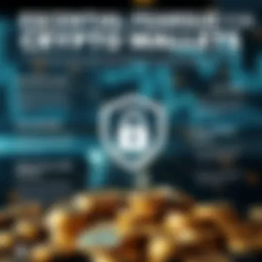 An infographic showcasing security features in crypto wallets