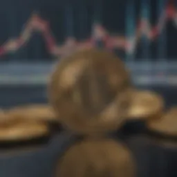 Graph displaying cryptocurrency market trends