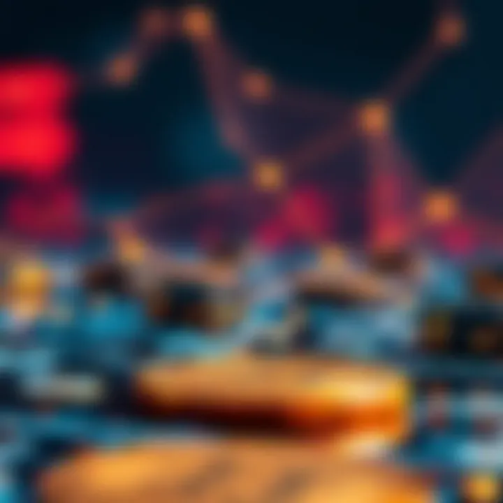 Innovations in Blockchain Technology Close-up of innovative blockchain technology