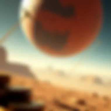 Visual representation of interplanetary financial transactions