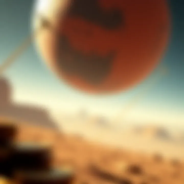 Visual representation of interplanetary financial transactions